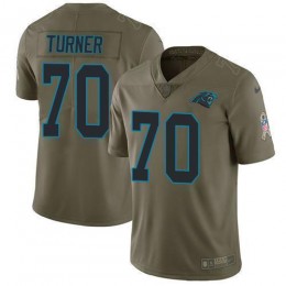 Carolina Panthers #70 Trai Turner Olive Men's Stitched NFL Limited 2017 Salute To Service Jersey