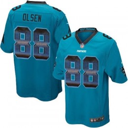 Carolina Panthers #88 Greg Olsen Blue Alternate Men's Stitched NFL Limited Strobe Jersey