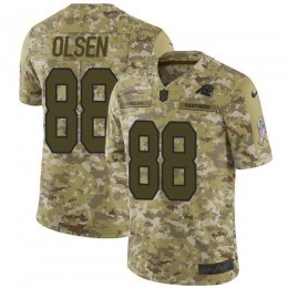 Carolina Panthers #88 Greg Olsen Camo Men's Stitched NFL Limited 2018 Salute To Service Jersey