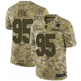 Carolina Panthers #95 Dontari Poe Camo Men's Stitched NFL Limited 2018 Salute To Service Jersey