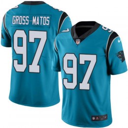 Carolina Panthers #97 Yetur Gross-Matos Blue Alternate Men's Stitched NFL Vapor Untouchable Limited Jersey