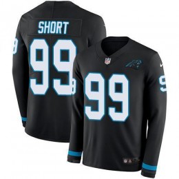 Carolina Panthers #99 Kawann Short Black Team Color Men's Stitched NFL Limited Therma Long Sleeve Jersey