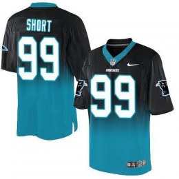 Carolina Panthers #99 Kawann Short Black/Blue Men's Stitched NFL Elite Fadeaway Fashion Jersey