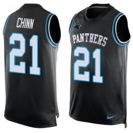 Panthers #21 Jeremy Chinn Black Team Color Men's Stitched NFL Limited Tank Top Jersey