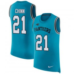 Panthers #21 Jeremy Chinn Blue Alternate Men's Stitched NFL Limited Rush Tank Top Jersey