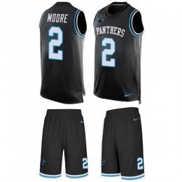 Panthers #2 DJ Moore Black Team Color Men's Stitched NFL Limited Tank Top Suit Jersey