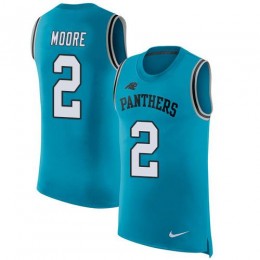 Panthers #2 DJ Moore Blue Alternate Men's Stitched NFL Limited Rush Tank Top Jersey