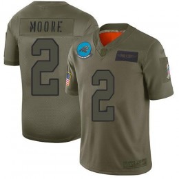 Panthers #2 DJ Moore Camo Men's Stitched NFL Limited 2019 Salute To Service Jersey