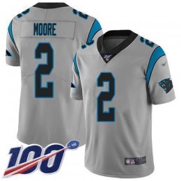 Panthers #2 DJ Moore Silver Men's Stitched NFL Limited Inverted Legend 100th Season Jersey