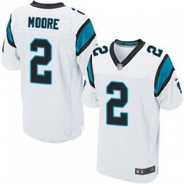 Panthers #2 DJ Moore White Men's Stitched NFL New Elite Jersey