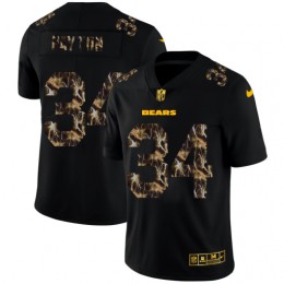 Chicago Bears #34 Walter Payton Men's Black Flocked Lightning Vapor Limited NFL Jersey