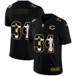 Chicago Bears #34 Walter Payton Men's Carbon Black Vapor Cristo Redentor Limited NFL Jersey