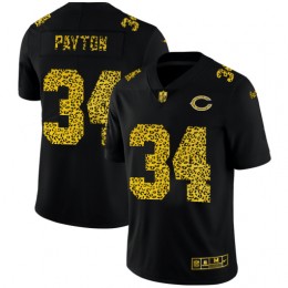 Chicago Bears #34 Walter Payton Men's Leopard Print Fashion Vapor Limited NFL Jersey Black