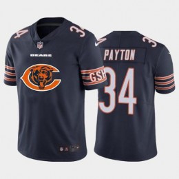 Chicago Bears #34 Walter Payton Navy Blue Men's Big Team Logo Vapor Limited NFL Jersey
