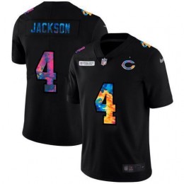 Chicago Bears #4 Eddie Jackson Men's Multi-Color Black 2020 NFL Crucial Catch Vapor Untouchable Limited Jersey