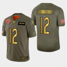 Chicago Chicago Bears #12 Allen Robinson II Men's Olive Gold 2019 Salute to Service Limited NFL 100 Jersey
