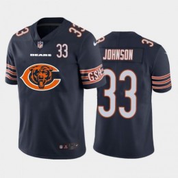 Chicago Chicago Bears #33 Jaylon Johnson Navy Blue Men's Big Team Logo Player Vapor Limited NFL Jersey