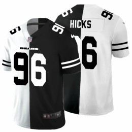 Chicago Chicago Bears #96 Akiem Hicks Men's Black V White Peace Split Vapor Untouchable Limited NFL Jersey