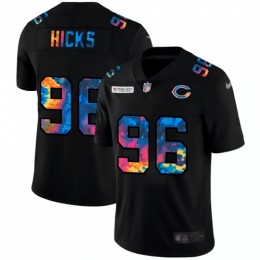 Chicago Chicago Bears #96 Akiem Hicks Men's Multi-Color Black 2020 NFL Crucial Catch Vapor Untouchable Limited Jersey