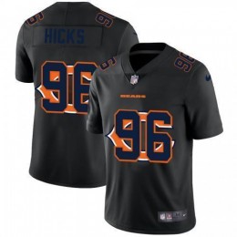 Chicago Chicago Bears #96 Akiem Hicks Men's Team Logo Dual Overlap Limited NFL Jersey Black Men's