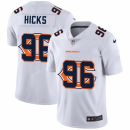 Chicago Chicago Bears #96 Akiem Hicks White Men's Team Logo Dual Overlap Limited NFL Jersey