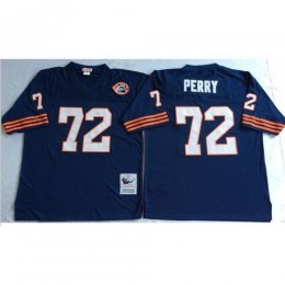 Mitchell&Ness Chicago Bears #72 William Perry Blue Big No. Throwback Stitched NFL Jersey