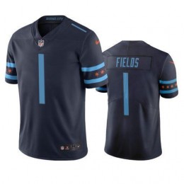 Bears #1 Justin Fields Navy Blue Team Color Men's Stitched NFL Limited City Edition Jersey