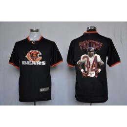 Bears #34 Walter Payton Black Men's NFL Game All Star Fashion Jersey
