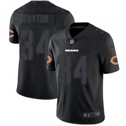 Bears #34 Walter Payton Black Men's Stitched NFL Limited Rush Impact Jersey