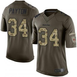 Bears #34 Walter Payton Green Men's Stitched NFL Limited 2015 Salute To Service Jersey