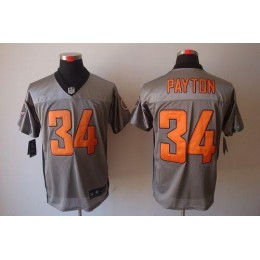 Bears #34 Walter Payton Grey Shadow Men's Stitched NFL Elite Jersey