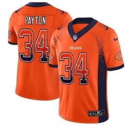 Bears #34 Walter Payton Orange Alternate Men's Stitched NFL Limited Rush Drift Fashion Jersey