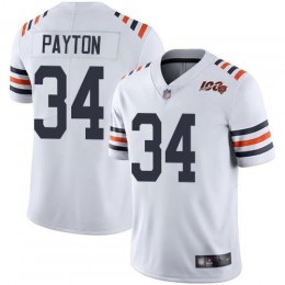 Bears #34 Walter Payton White Alternate Men's Stitched NFL Vapor Untouchable Limited 100th Season Jersey