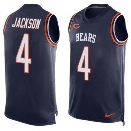 Bears #4 Eddie Jackson Navy Blue Team Color Men's Stitched NFL Limited Tank Top Jersey