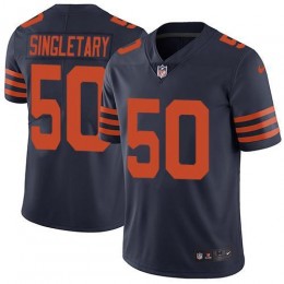 Bears #50 Mike Singletary Navy Blue Alternate Men's Stitched NFL Vapor Untouchable Limited Jersey