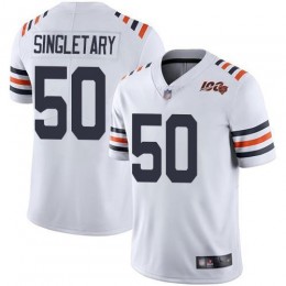 Bears #50 Mike Singletary White Alternate Men's Stitched NFL Vapor Untouchable Limited 100th Season Jersey