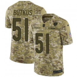 Bears #51 Dick Butkus Camo Men's Stitched NFL Limited 2018 Salute To Service Jersey