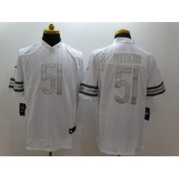 Bears #51 Dick Butkus White Men's Stitched NFL Limited Platinum Jersey