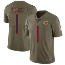 Bears #74 Germain Ifedi Olive Men's Stitched NFL Limited 2017 Salute To Service Jersey