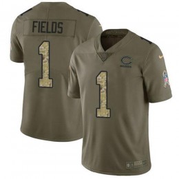 Bears #74 Germain Ifedi Olive/Camo Men's Stitched NFL Limited 2017 Salute To Service Jersey