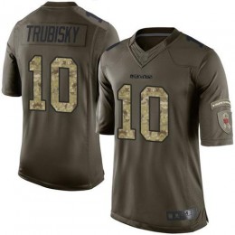 Chicago Bears #10 Mitchell Trubisky Green Men's Stitched NFL Limited 2015 Salute to Service Jersey