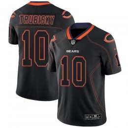 Chicago Bears #10 Mitchell Trubisky Lights Out Black Men's Stitched NFL Limited Rush Jersey