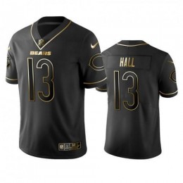 Chicago Bears #13 Marvin Hall Black Golden Limited Edition Stitched NFL Jersey