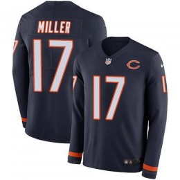 Chicago Bears #17 Anthony Miller Navy Blue Team Color Men's Stitched NFL Limited Therma Long Sleeve Jersey