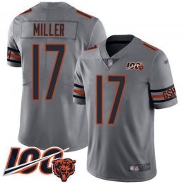 Chicago Bears #17 Anthony Miller Silver Men's Stitched NFL Limited Inverted Legend 100th Season Jersey