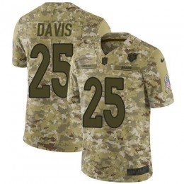 Chicago Bears #25 Mike Davis Camo Men's Stitched NFL Limited 2018 Salute To Service Jersey