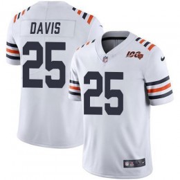 Chicago Bears #25 Mike Davis White Alternate Men's Stitched NFL Vapor Untouchable Limited 100th Season Jersey