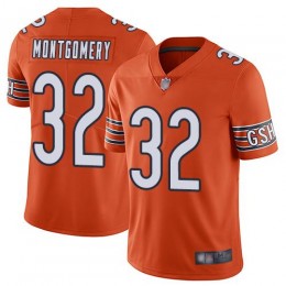 Chicago Bears #32 David Montgomery Orange Men's Stitched NFL Limited Rush Jersey