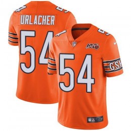 Chicago Bears #54 Brian Urlacher Orange Men's 100th Season Retired Stitched NFL Limited Rush Jersey