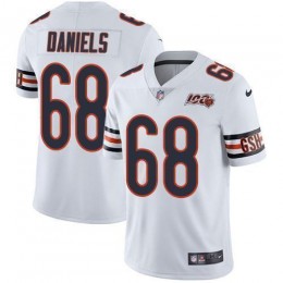 Chicago Bears #68 James Daniels White Men's 100th Season Stitched NFL Vapor Untouchable Limited Jersey